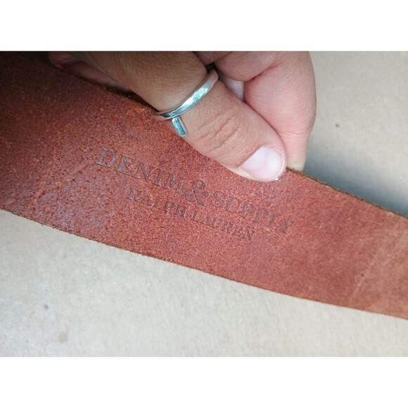 Denim & Supply Ralph Lauren Brown Leather O Ring Buckle Belt Boho Western Small